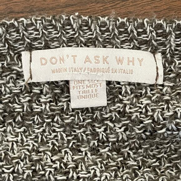 Don’t Ask Why Women’s Italian Sweater‎ Heather Gray One Size Fits Most - Picture 4 of 7